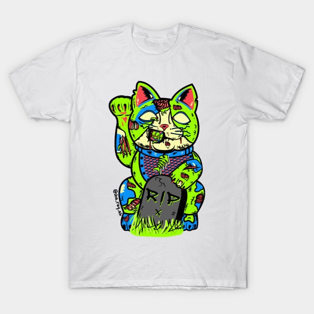 Zombie Neko T-Shirt by Sharayah